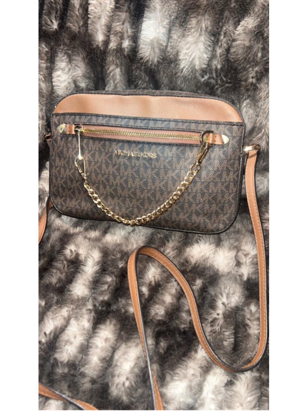 Women's Michael Kors Crossbody Bag One Size Brown Gold